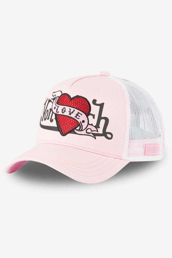 Trucker Cap / Snapback - Light Pink + White