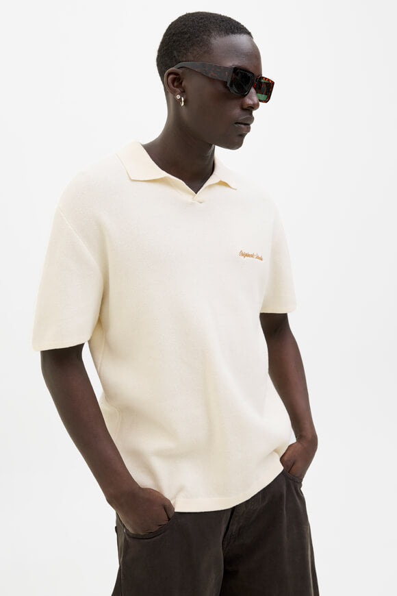 JORNORREBRO Strick Poloshirt - Sea Salt