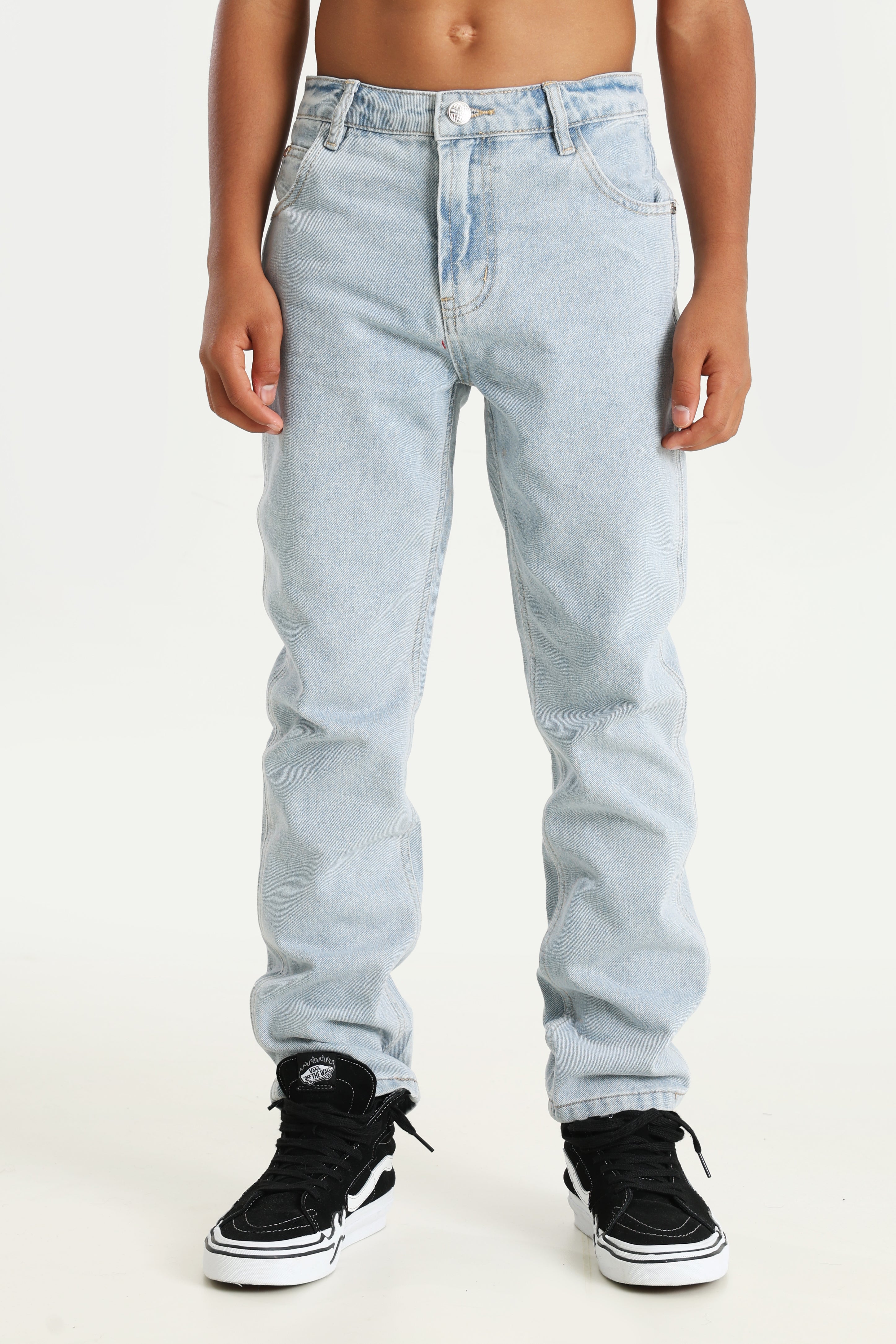 Relaxed Fit Jeans - Hellblau Denim