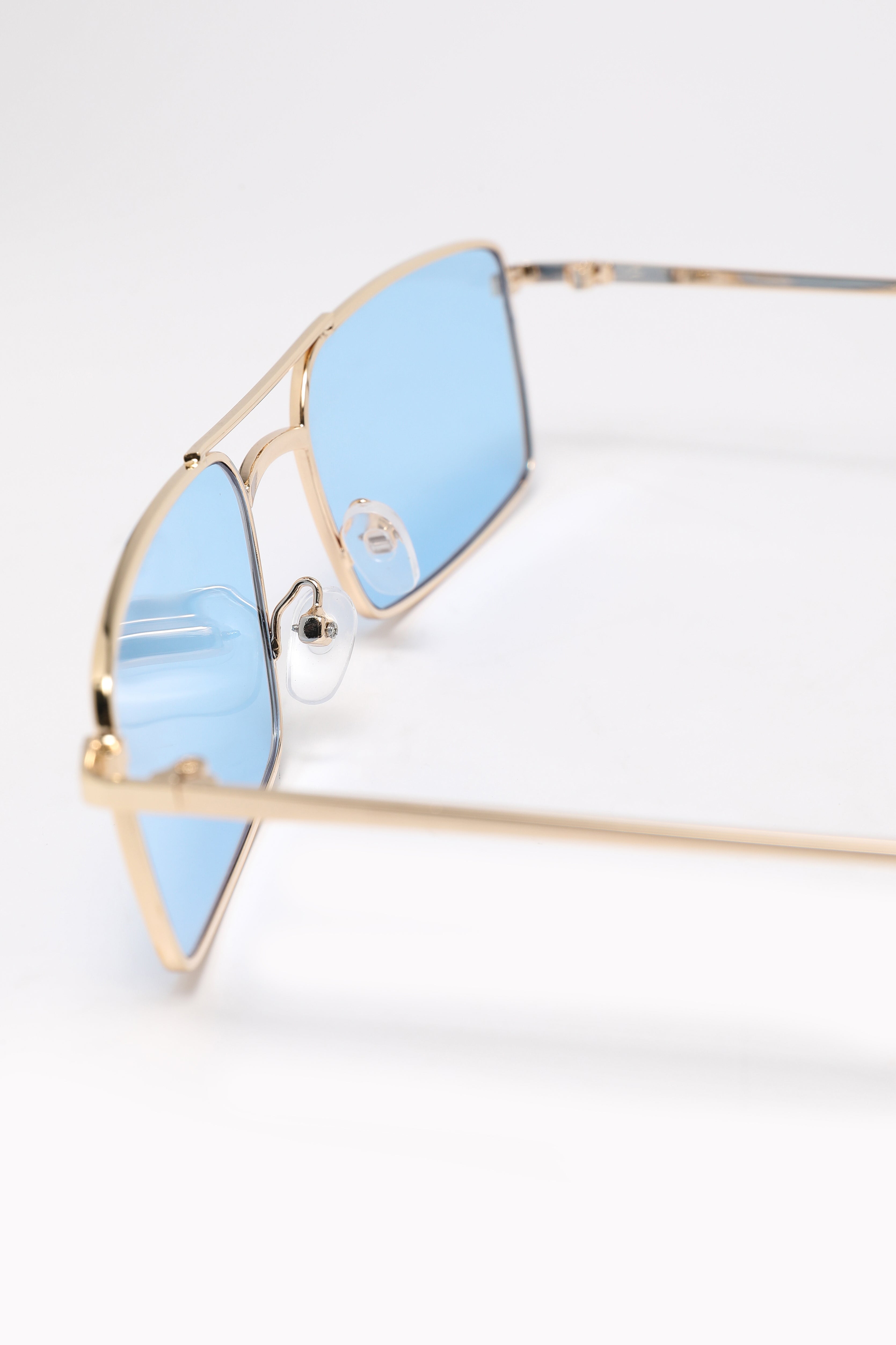 Brille - Gold + Light Blue