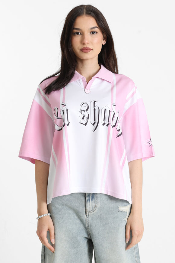 Mesh Poloshirt - Hell Pink