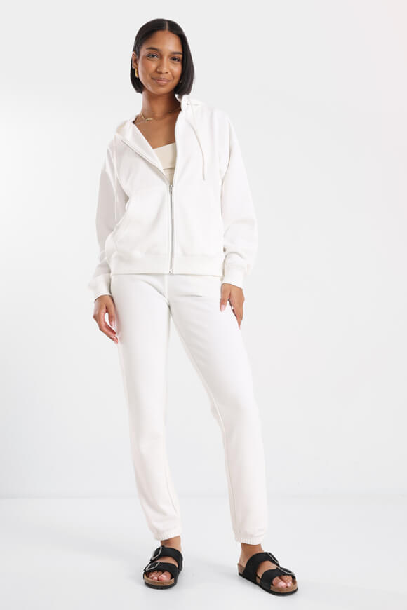 Kapuzensweatjacke - Offwhite