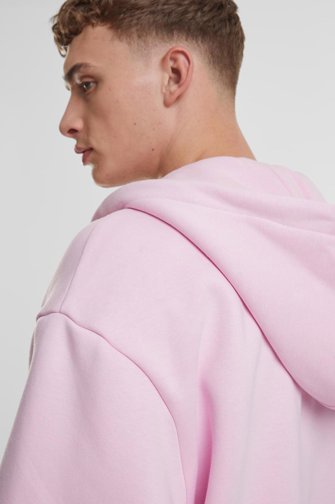 Fluffy Kapuzensweatjacke - Soft Pink