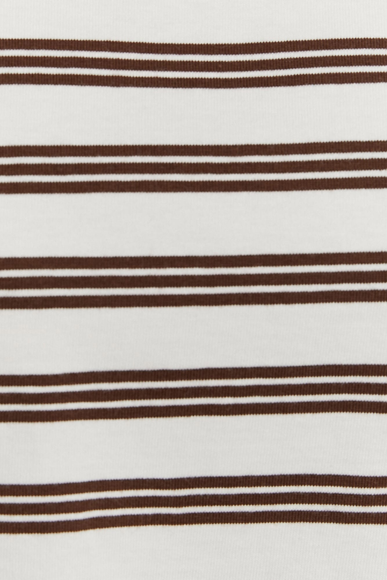 Langarmshirt - Brown + White