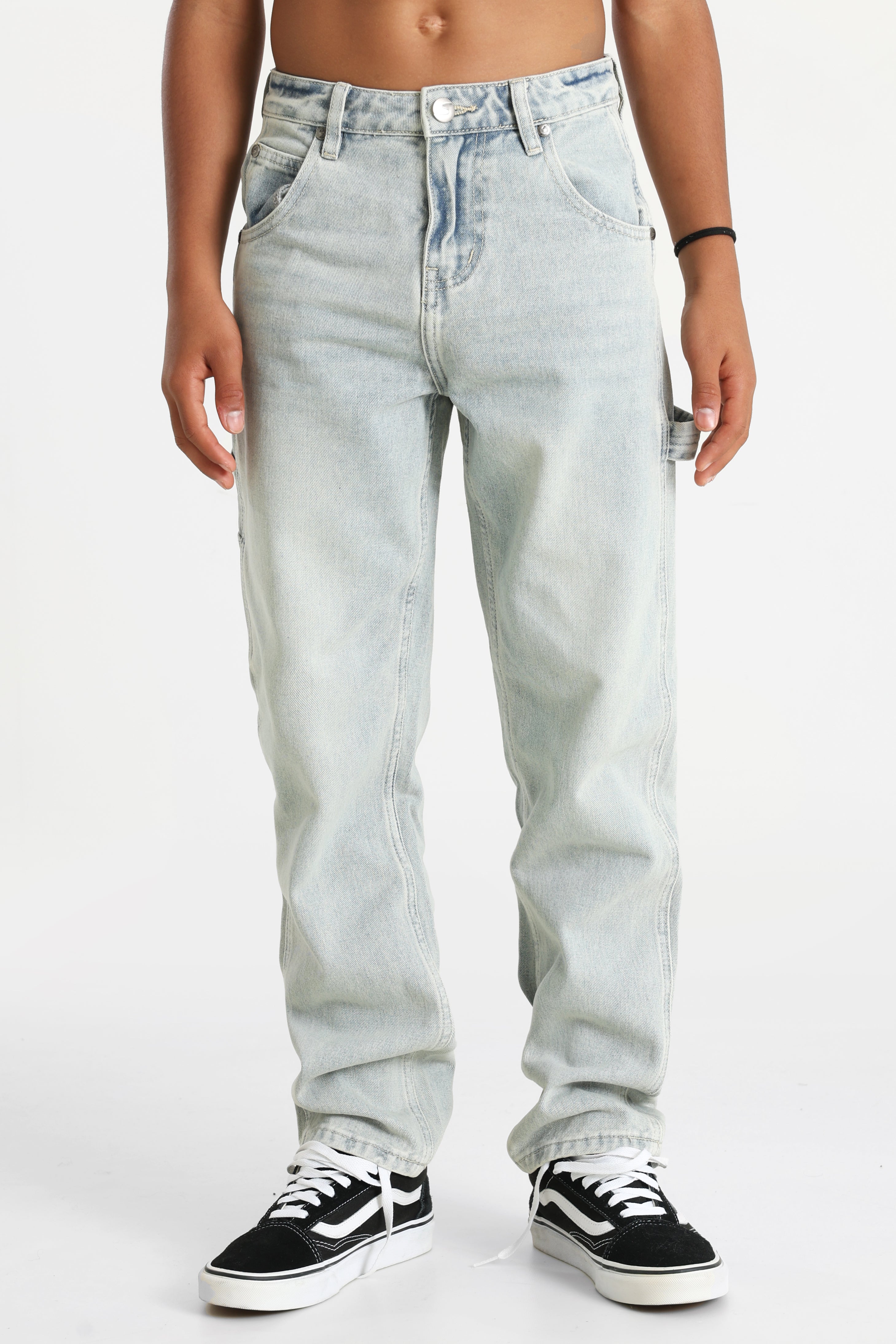 Straight Fit Jeans - Hellblau Denim