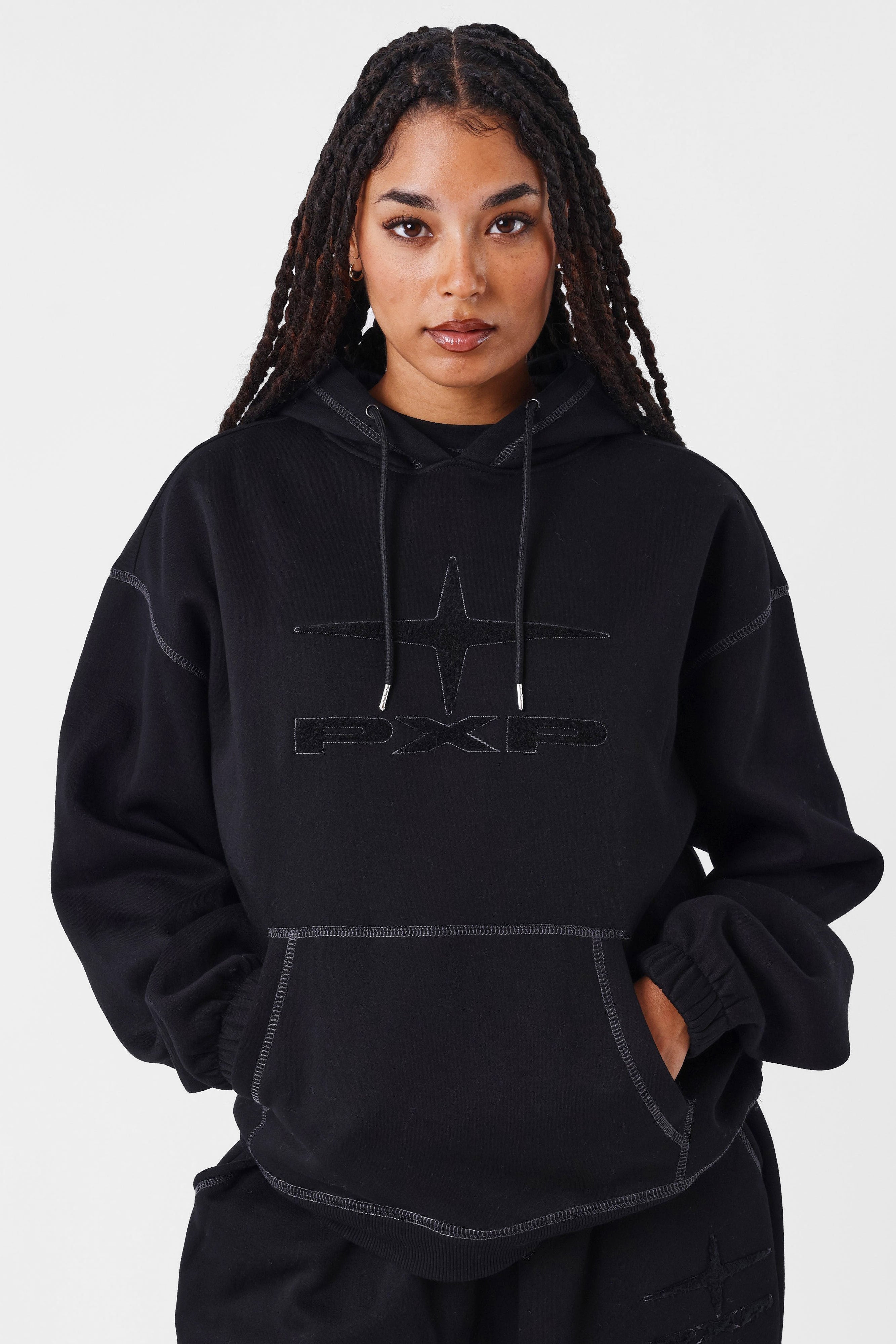 Kapuzensweatshirt - Black