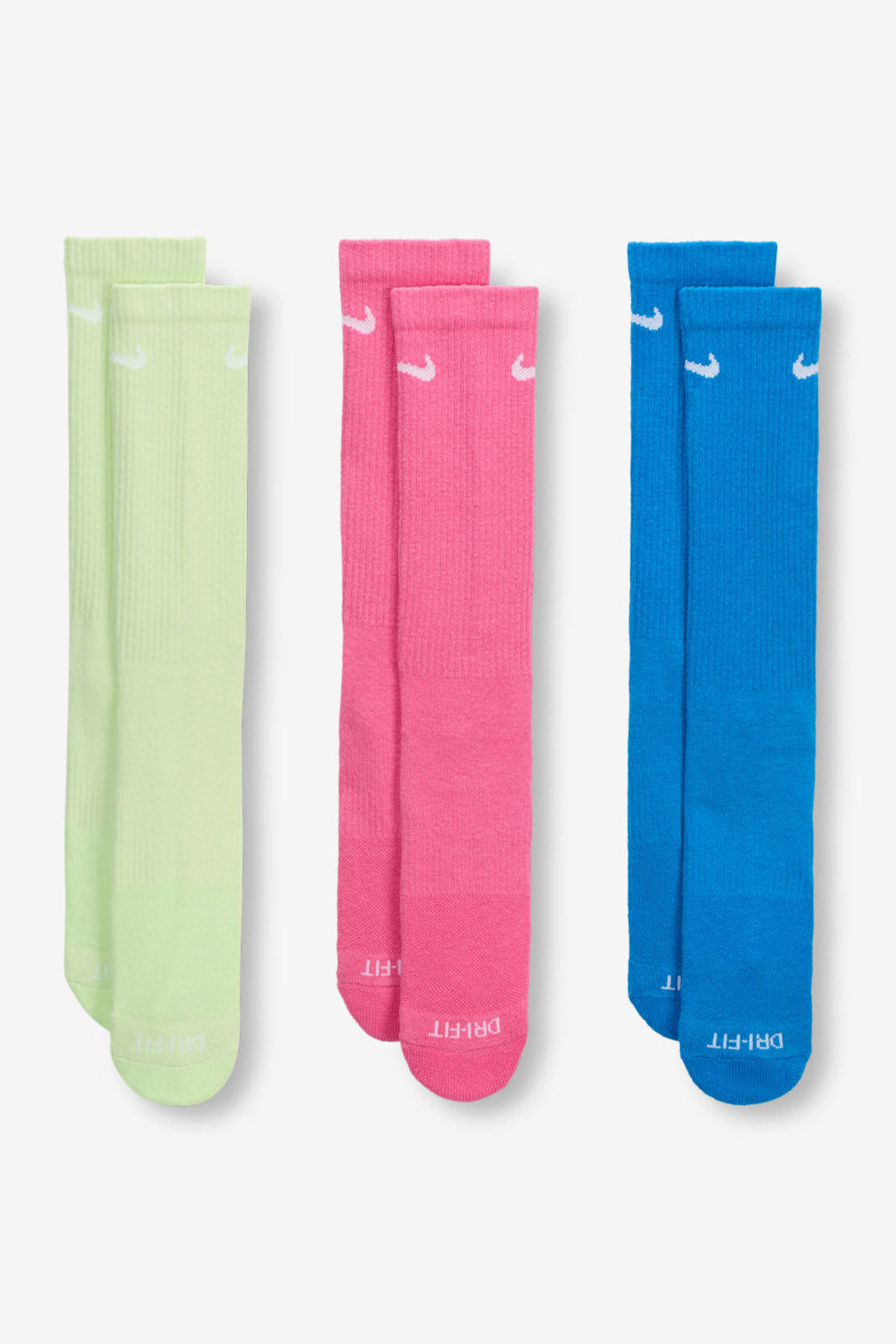 Dreierpack Socken - Blue + Pink + Lime