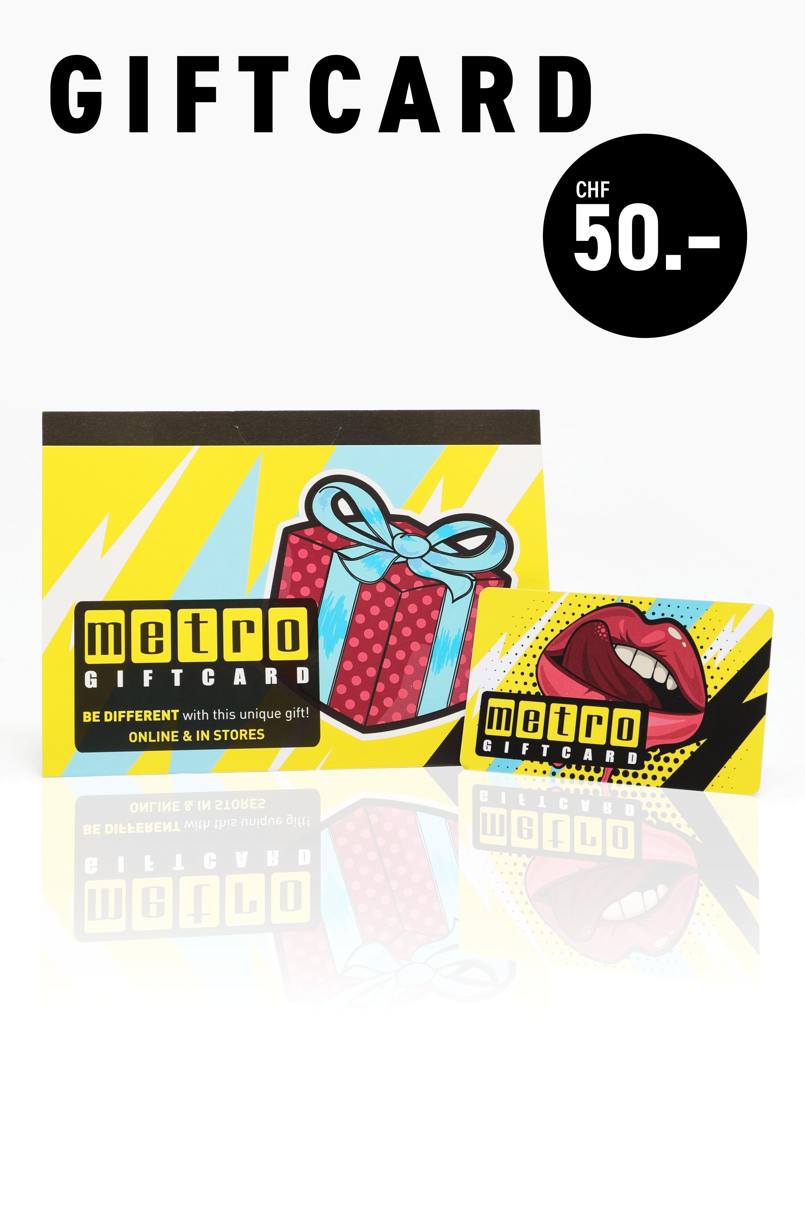 Giftcard - Gelb + Mehrfarbig