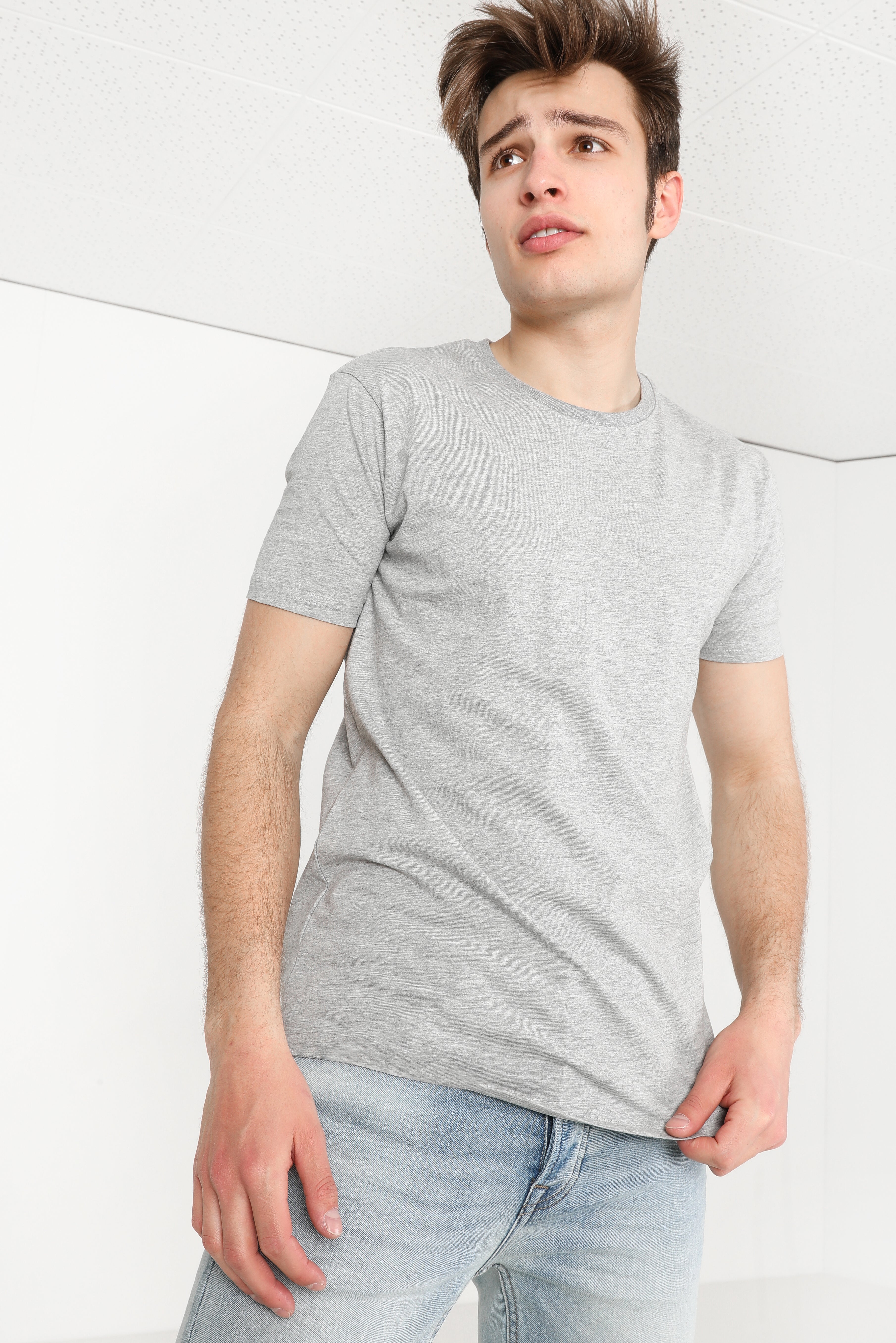 T-Shirt - Grau meliert