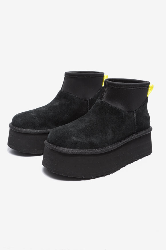 Classic Mini Dipper gefütterte Plateau Stiefelette - Black