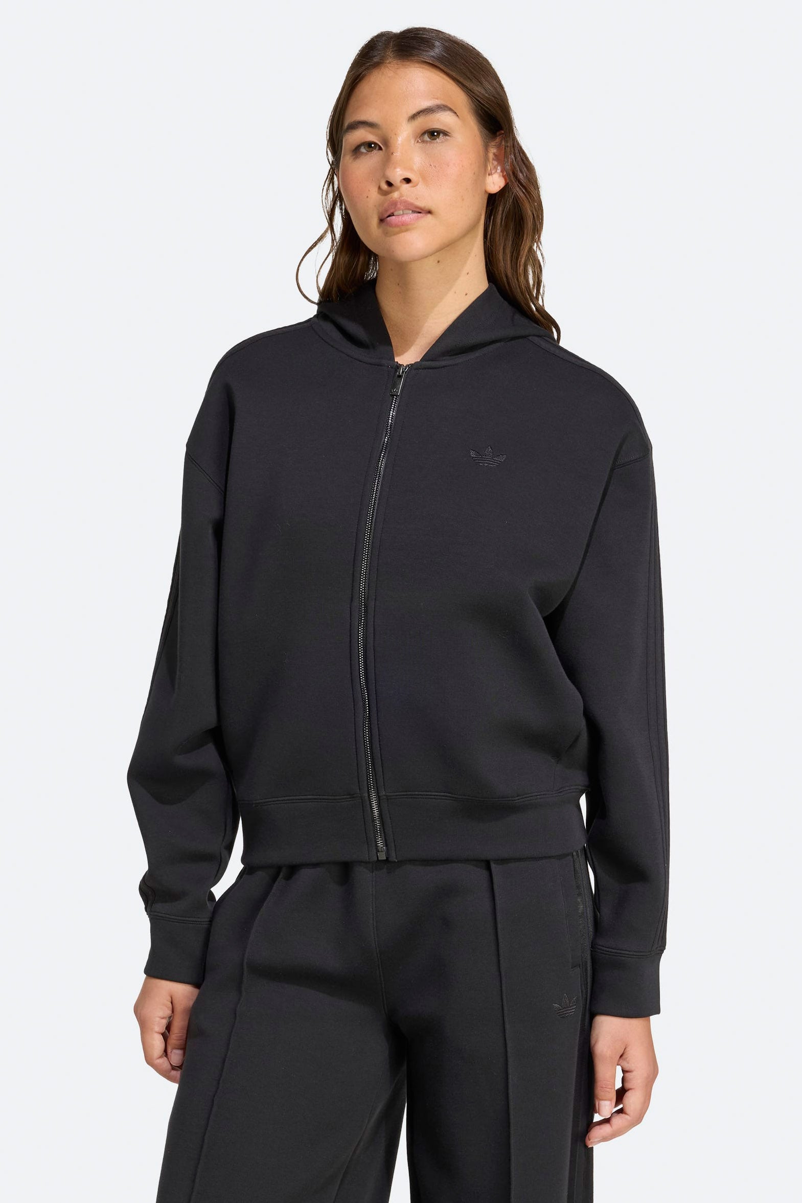 Kapuzensweatjacke - Black