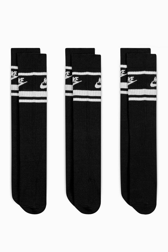 Dreierpack Socken - Schwarz + Weiss