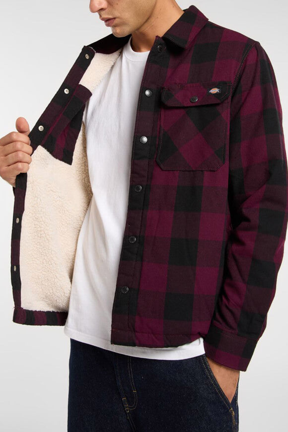 Sacramento Gefüttertes Overshirt - Maroon