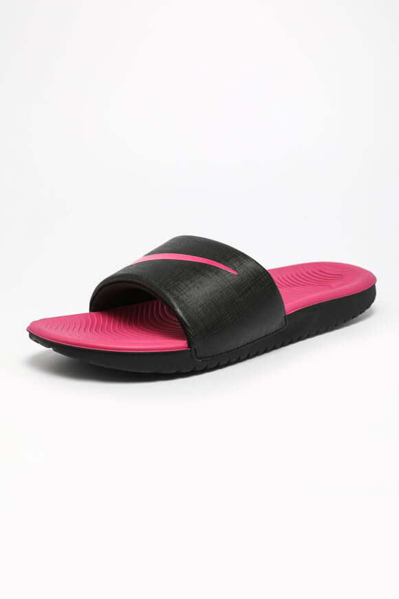 Kawa Pantoletten - Black + Vivid Pink
