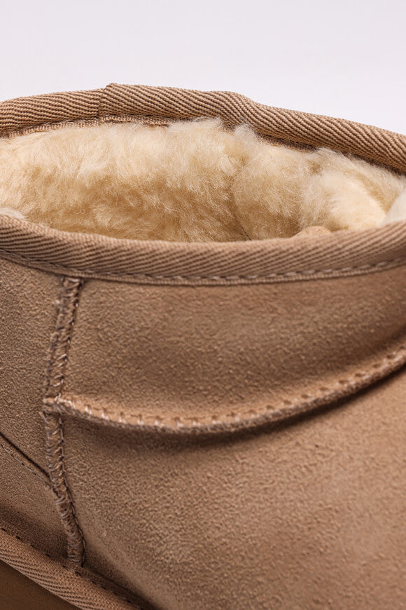 Classic Ultra Mini gefütterte Plateau Stiefelette - Sand