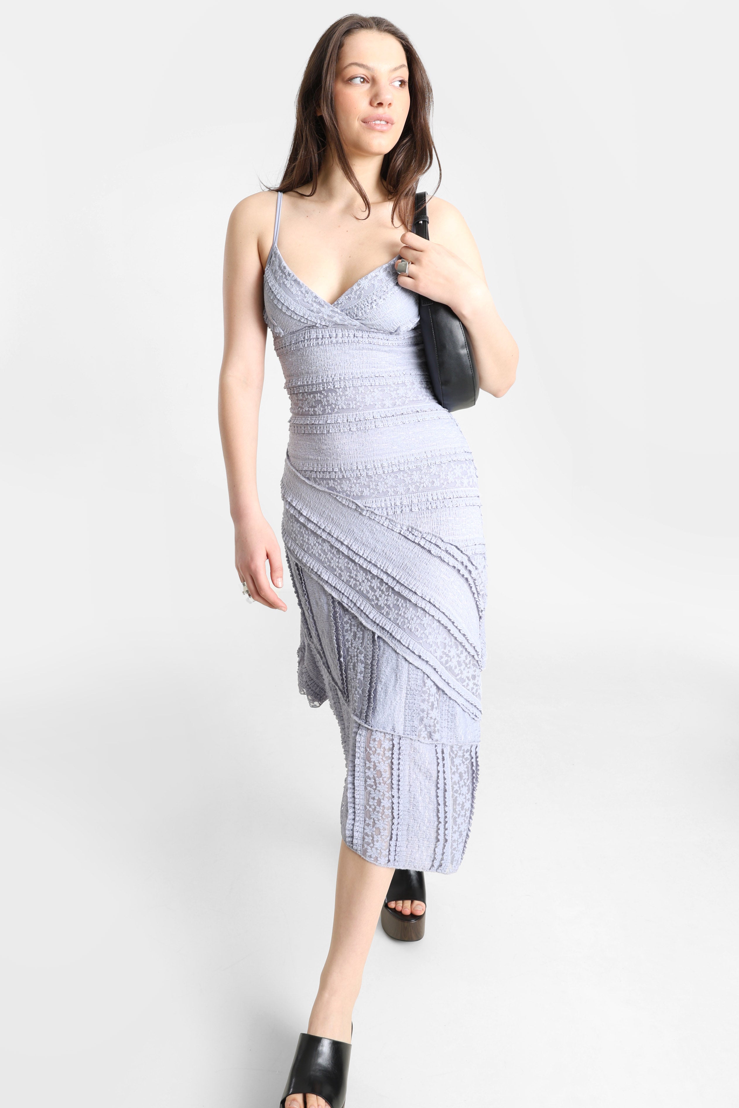 Strukturiertes Midikleid - Pigeon Bleu