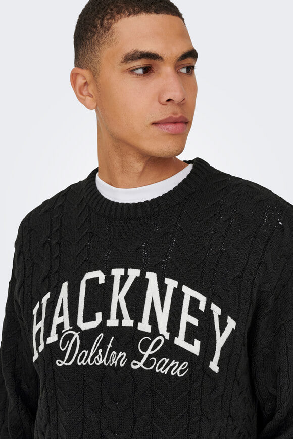 ONSMACK Grobstrickpullover - Black