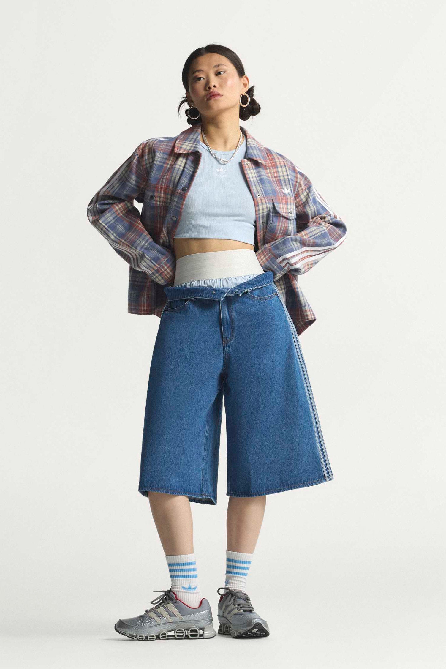 Firebird Jeansshort - Medium Vintage Denim