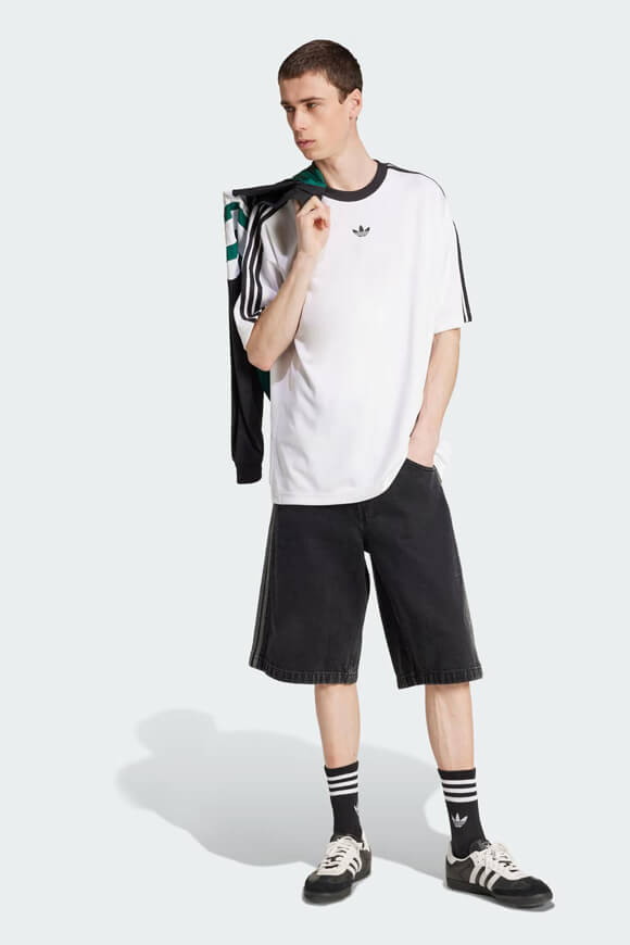 Jacquard Jersey T-Shirt - White + Black