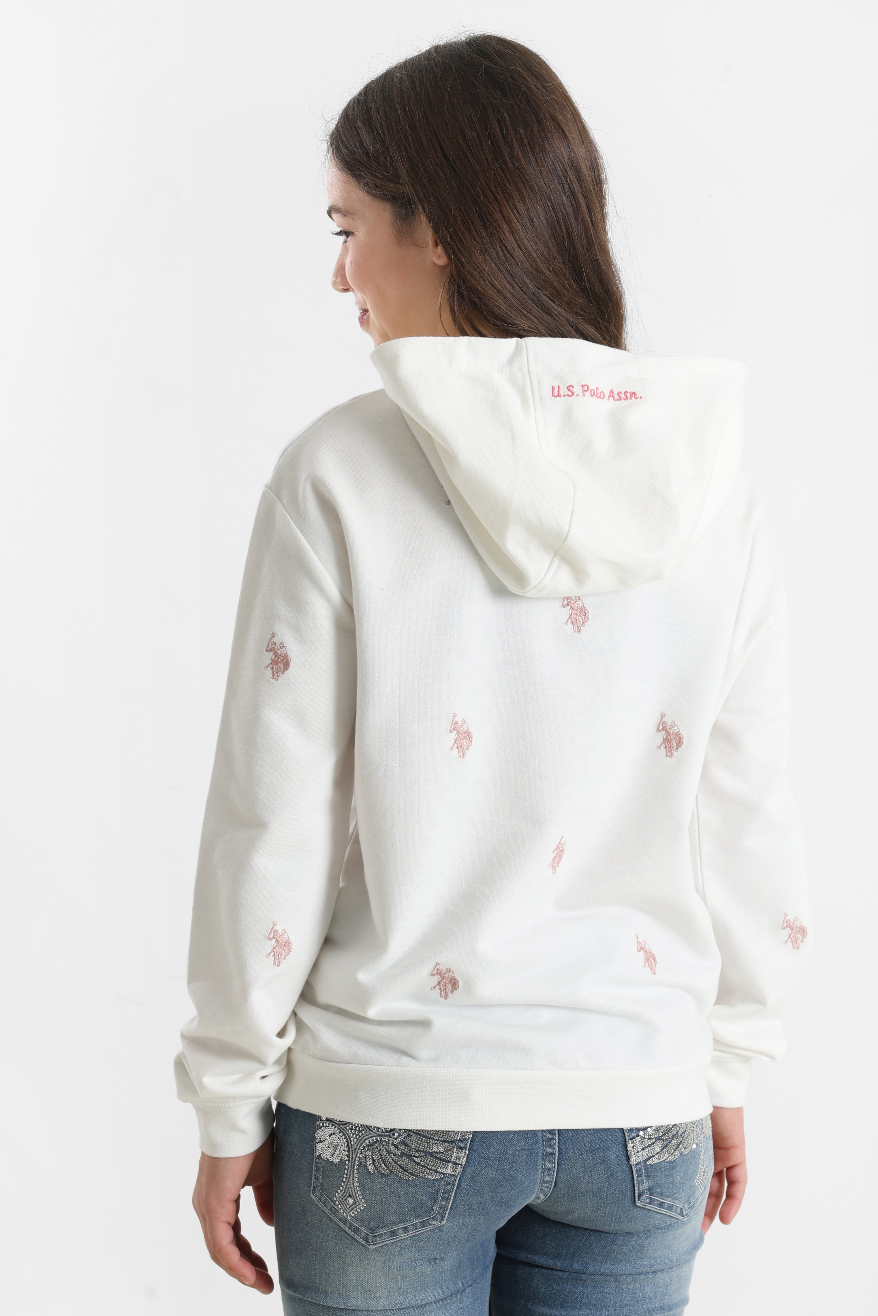 Oliv Kapuzensweatshirt - Offwhite