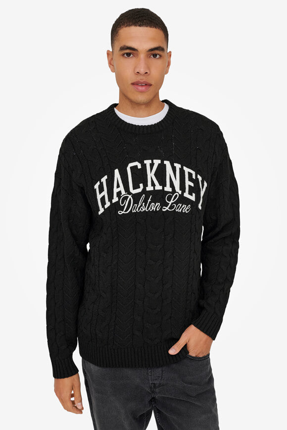 ONSMACK Grobstrickpullover - Black