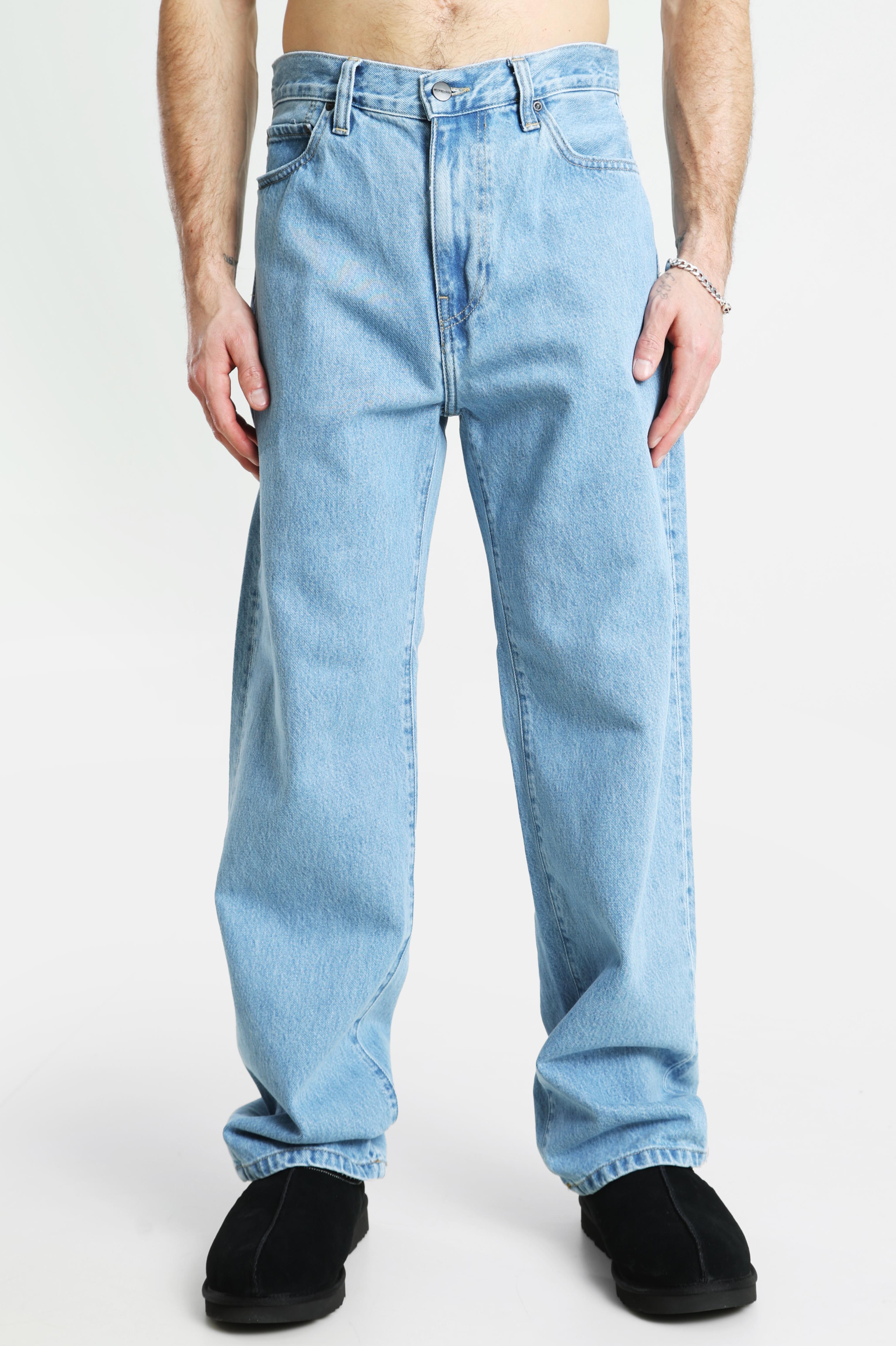 Aaron Straight Fit Jeans - Blue Stone Bleached