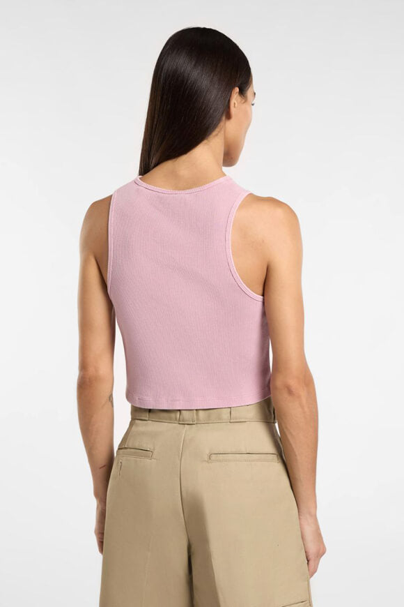 Plentywood Geripptes Crop Tanktop - Old Rose