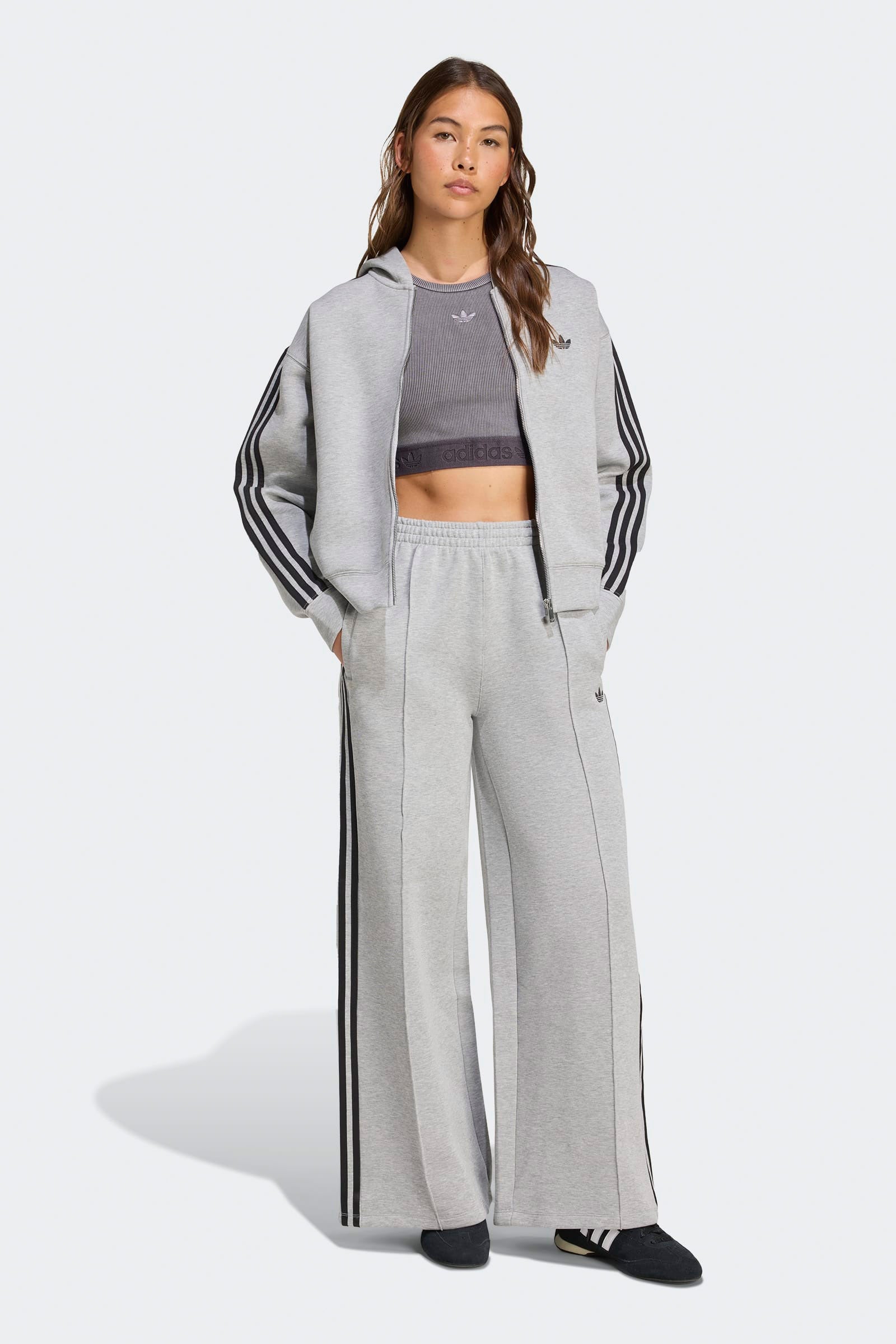Kapuzensweatjacke - Medium Grey Heather