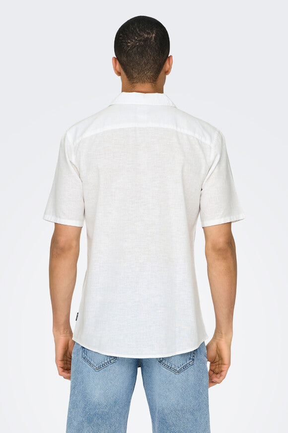 ONSCAIDEN Leinenhemd - White