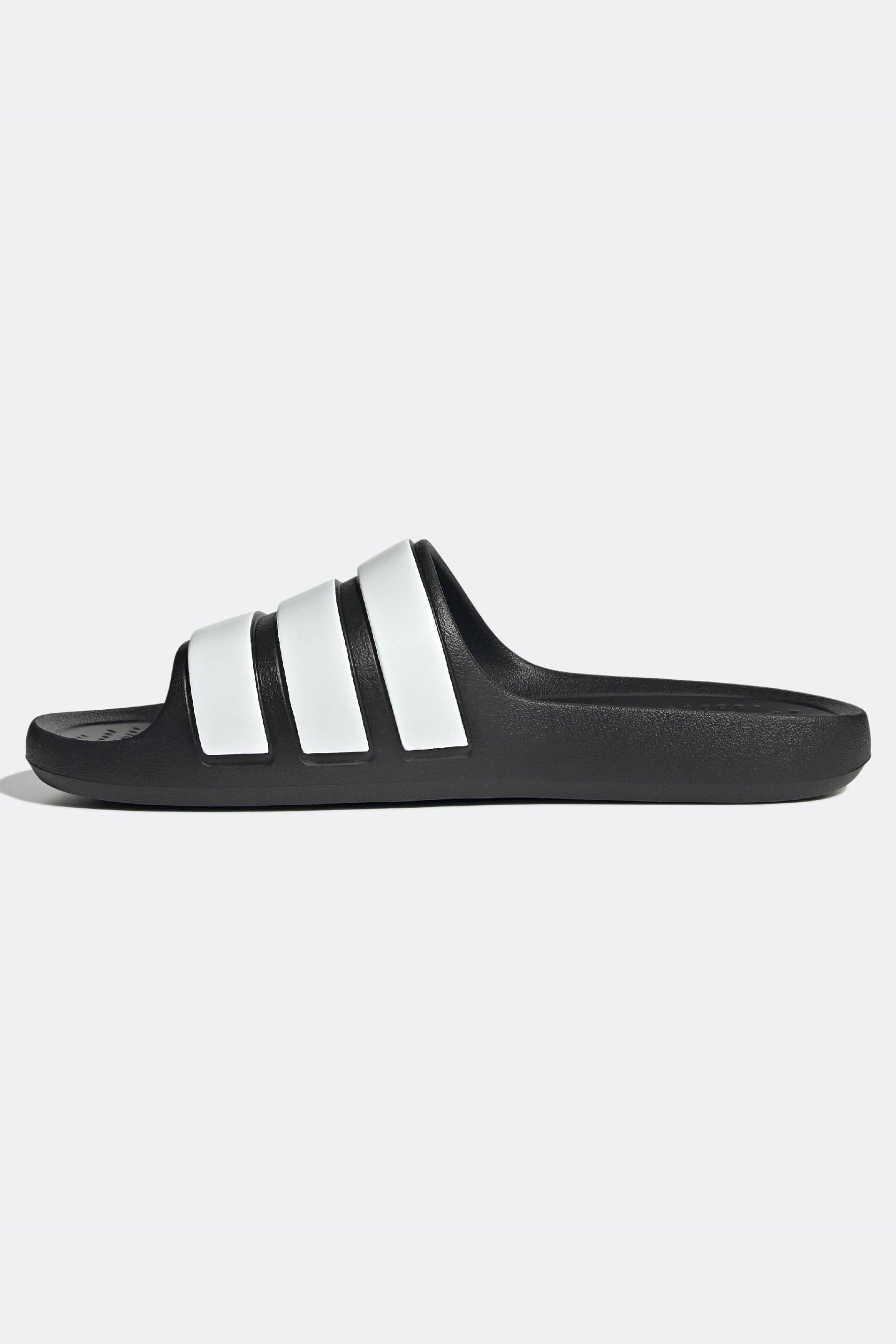 Adilette Flow Pantoletten - Black + White