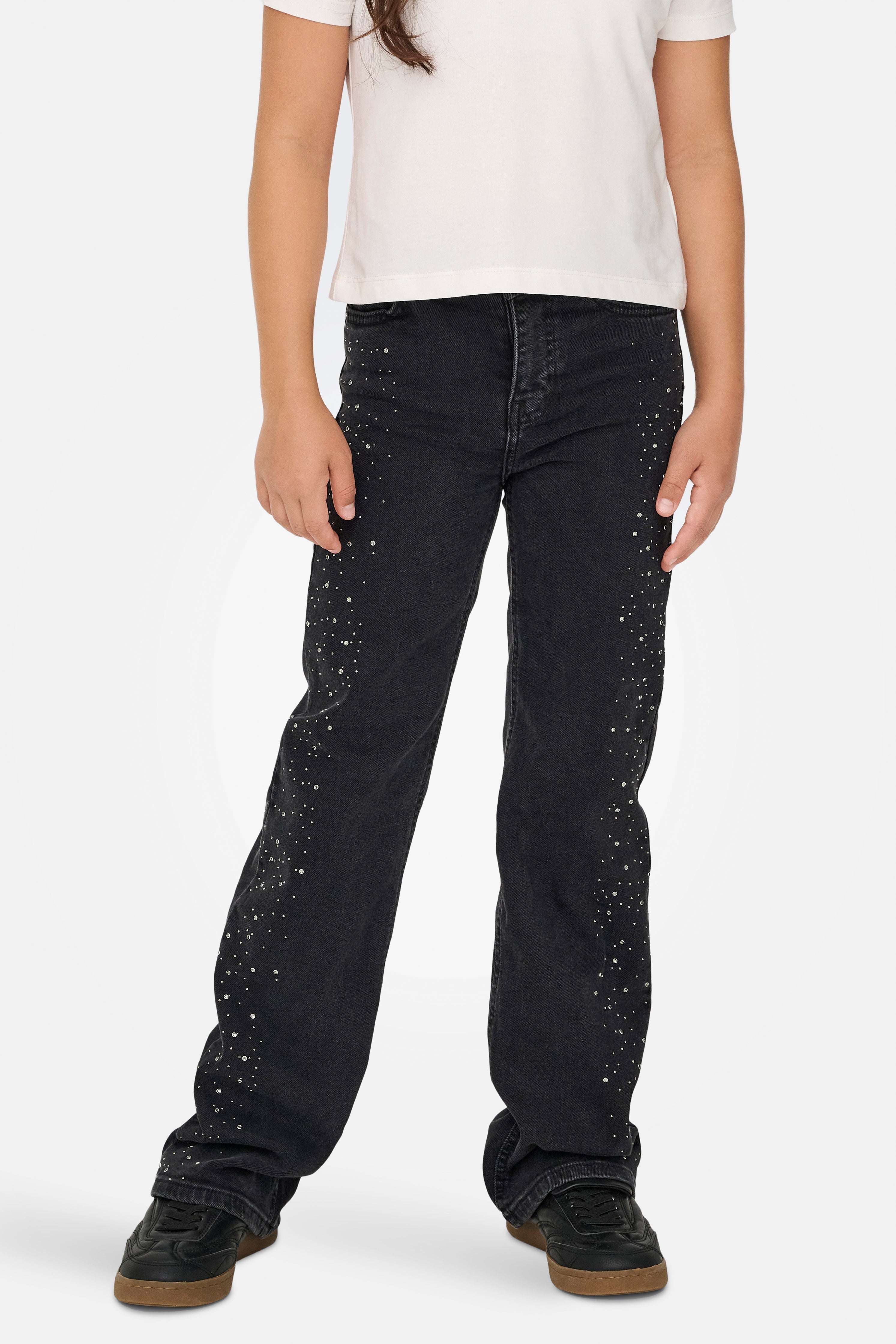 KOGJUICY Wide Leg mit Strass - Washed Black