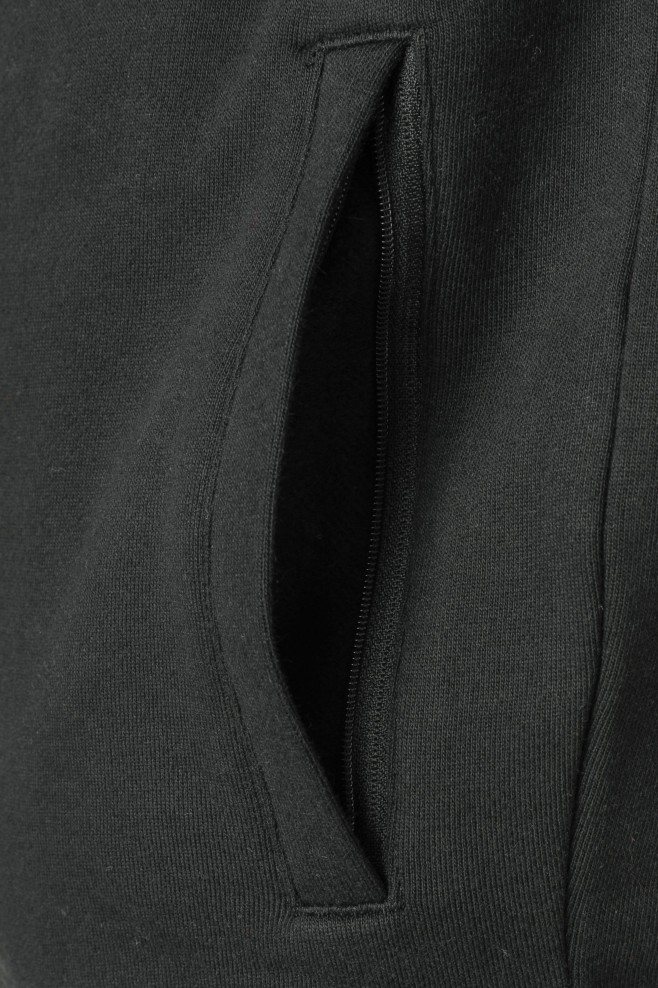 Kapuzensweatjacke - Schwarz