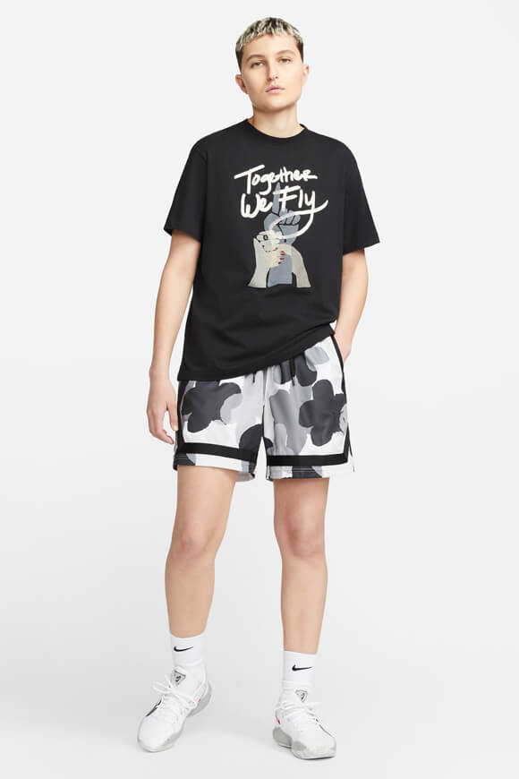 Mesh Shorts - Grau + Schwarz + Weiss