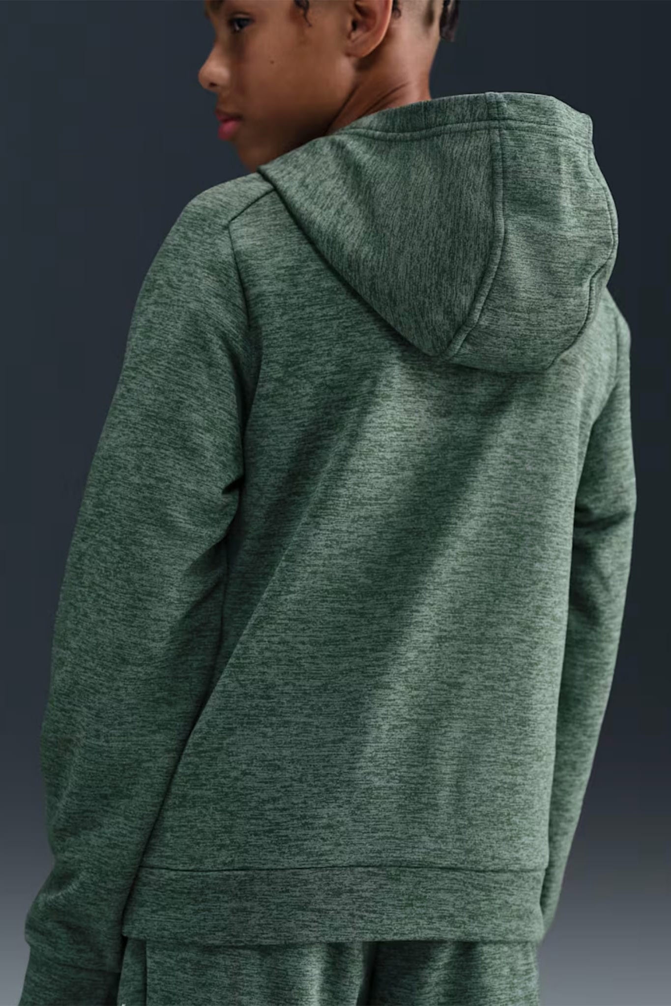 Multi Stain Repel Kapuzensweatshirt - Fir + Clay Green + Heather