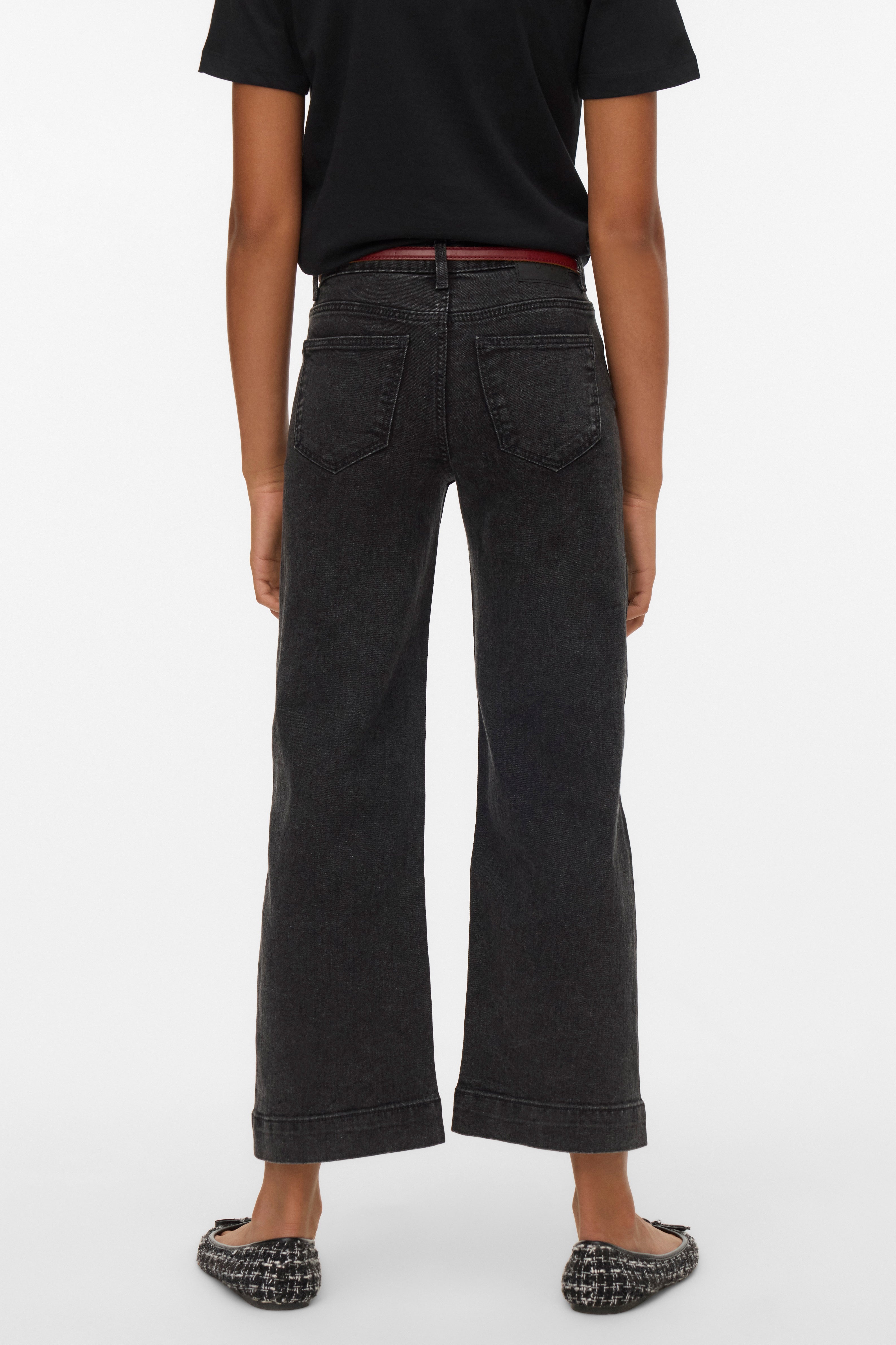 VMDAISY Wide Leg Jeans - Dark Grey Denim