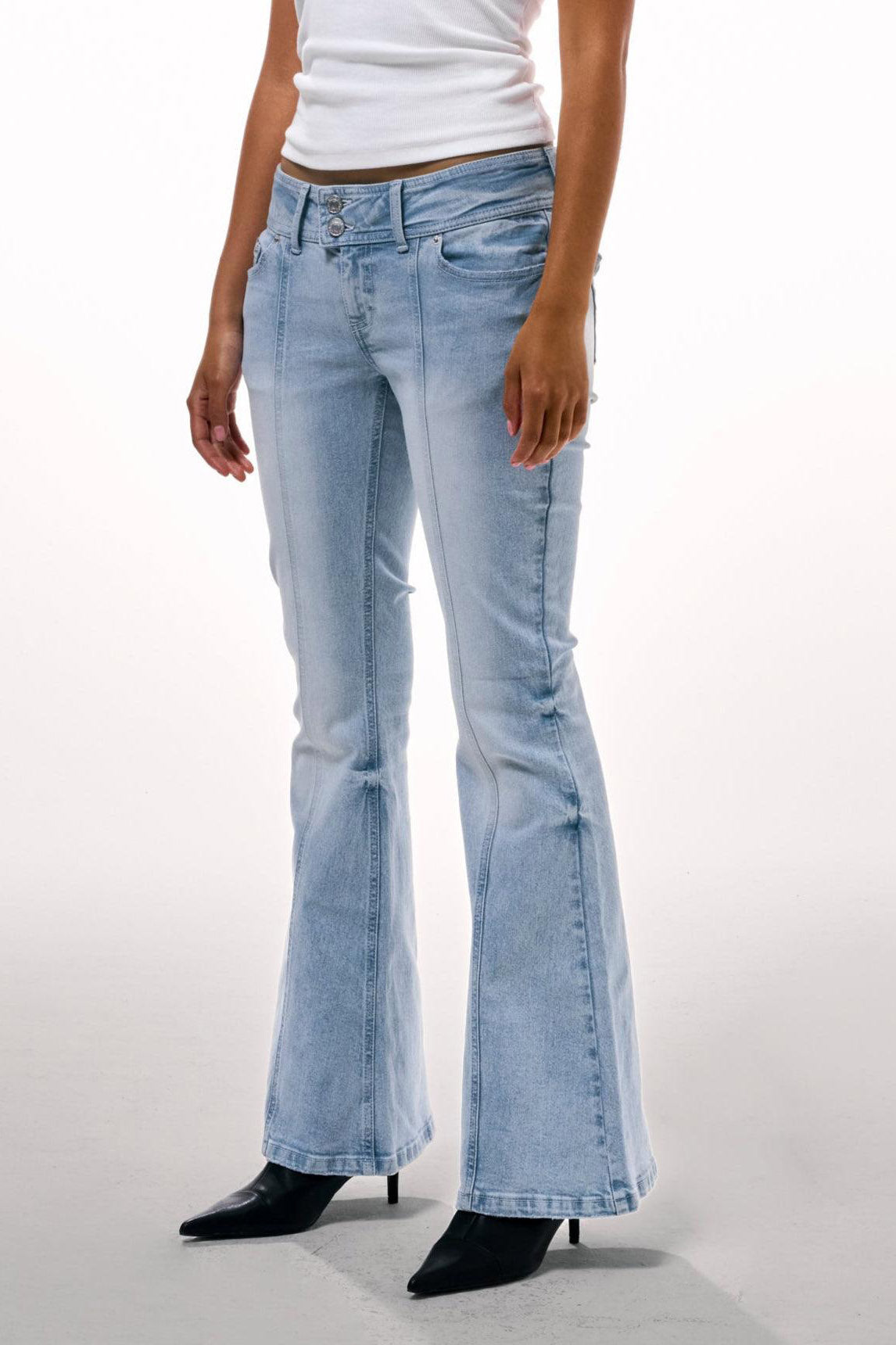 Flare Jeans - Light Wash Blue