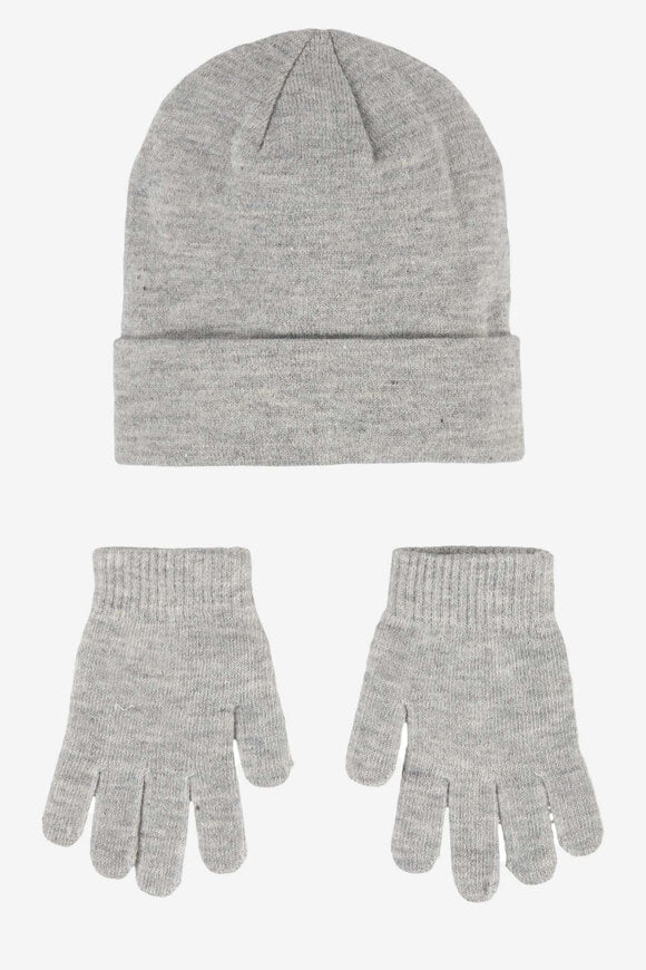 Set: Beanie und Handschuhe - Grey Heather