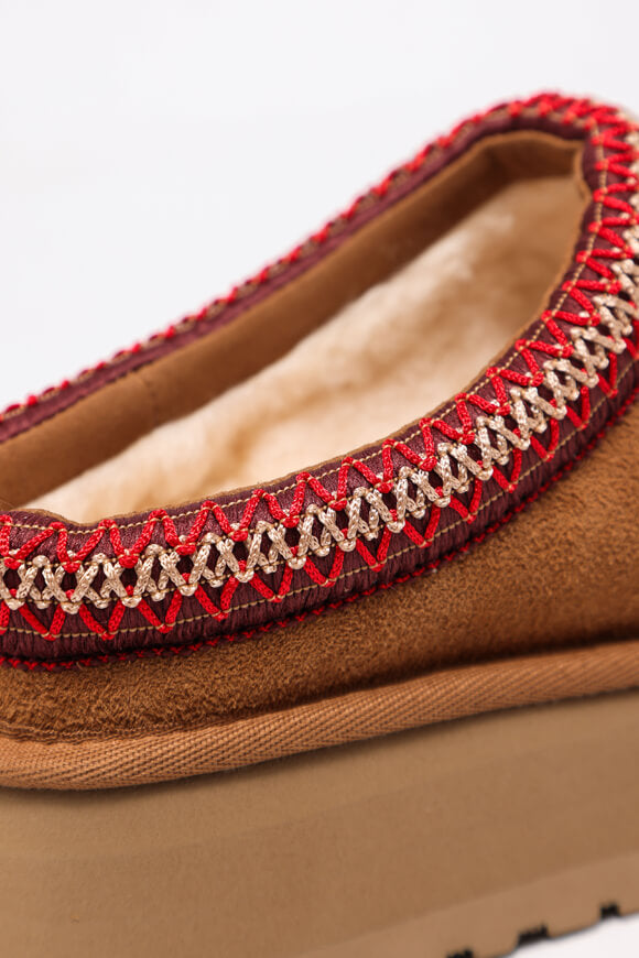 Tazz gefütterte Plateau Slipper - Chestnut