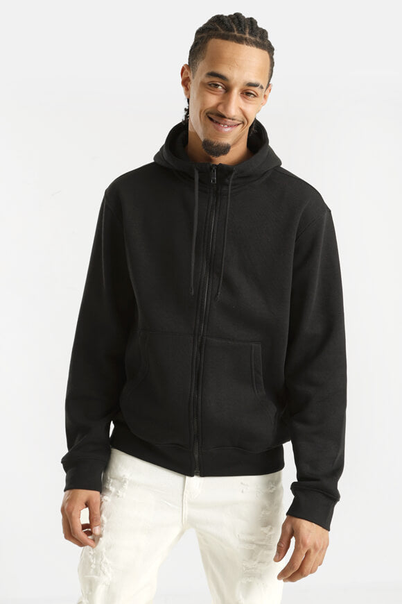 Kapuzensweatjacke - Schwarz