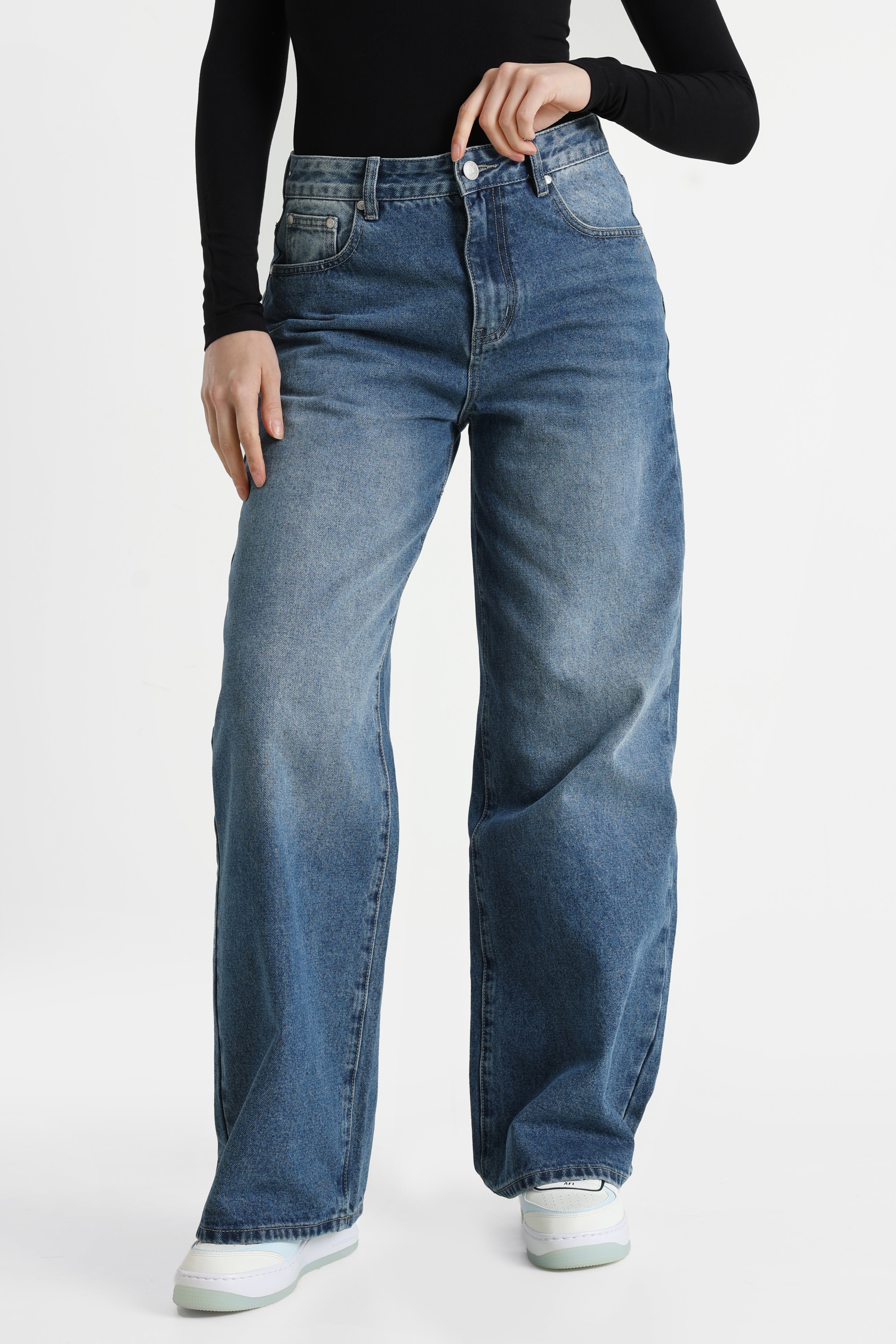Baggy Jeans - Blau Denim