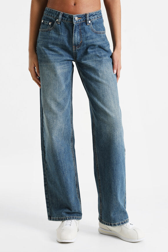Straight Fit Jeans - Blau