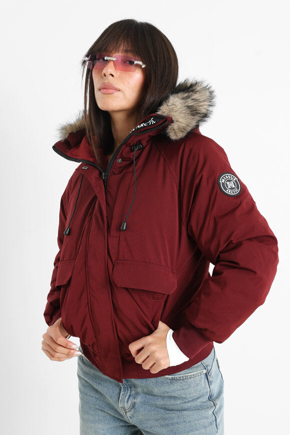 Wattierte Bomberjacke - Bordeaux