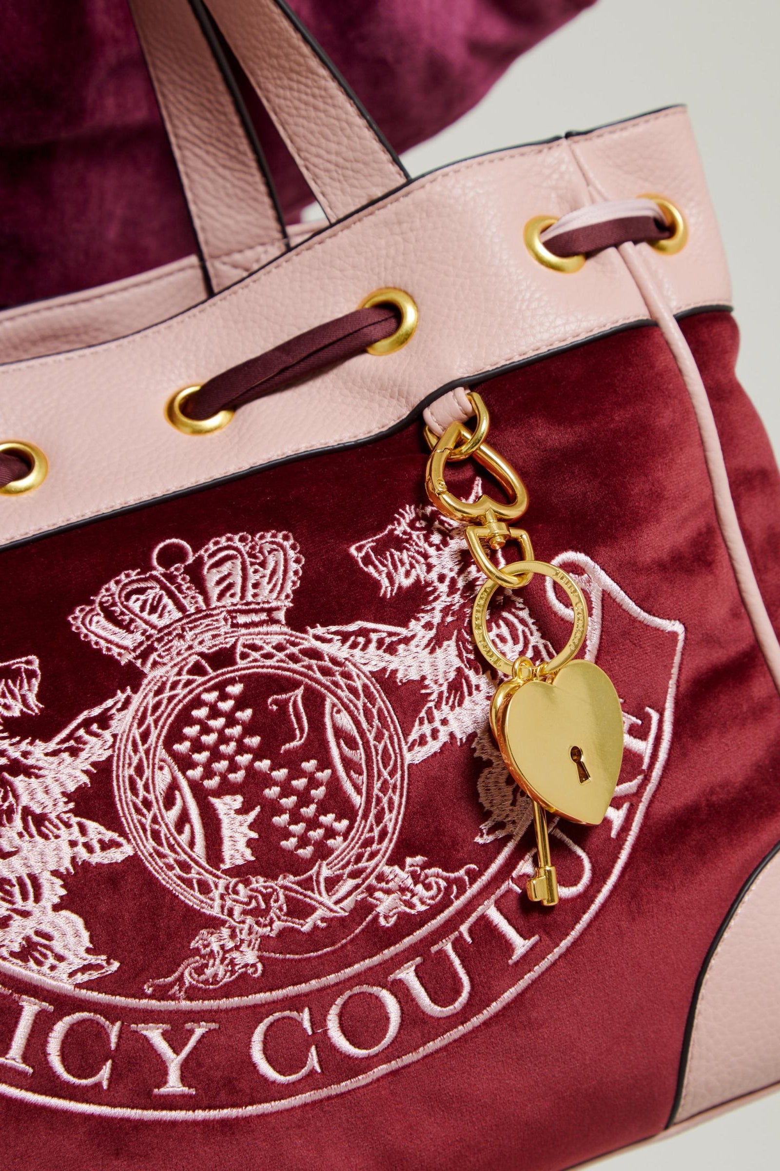Daydreamer Samt Shopper - Red + Pink