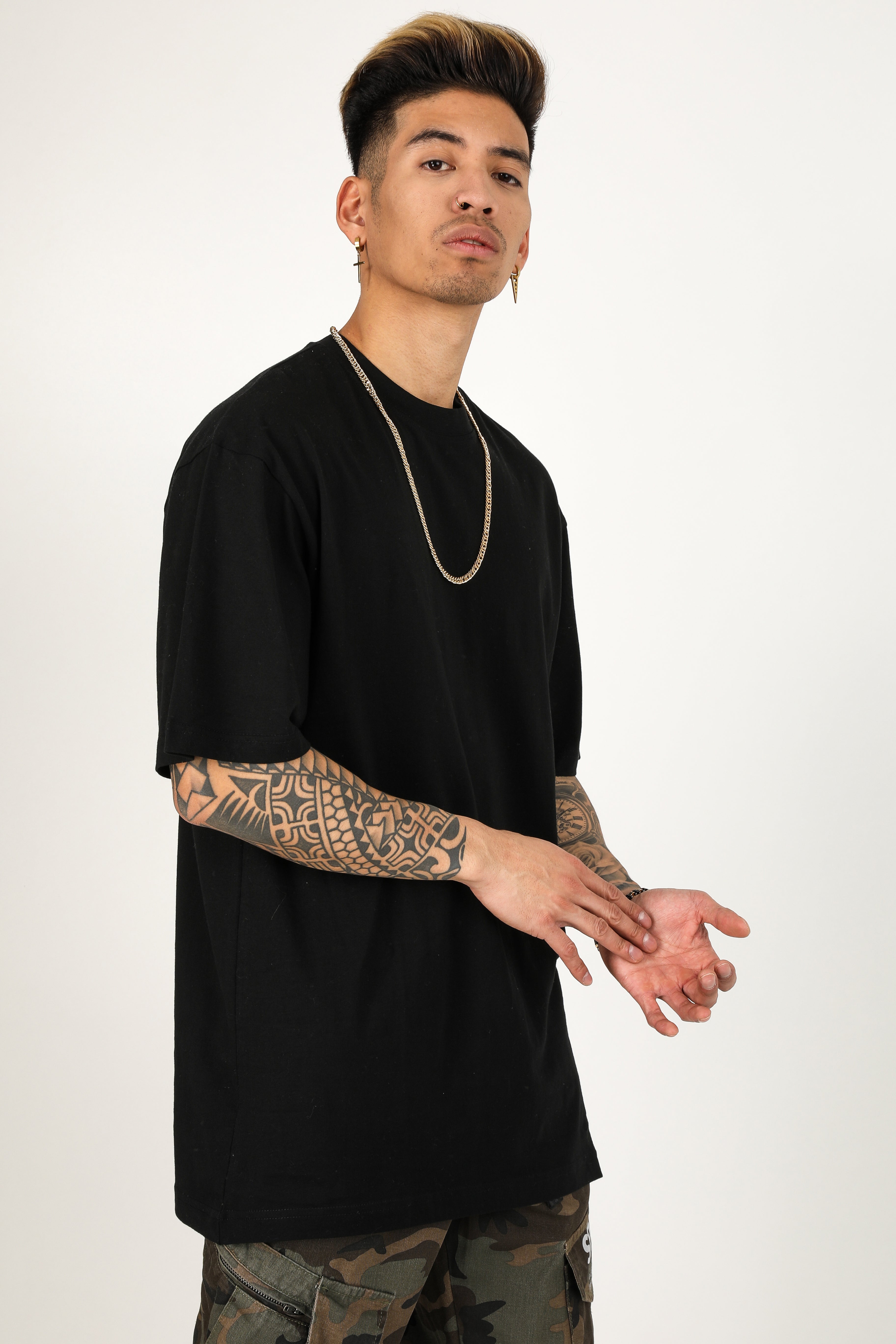Oversize T-Shirt - Schwarz