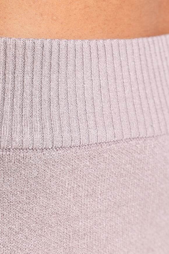 Wide Leg Strickhose - Taupe