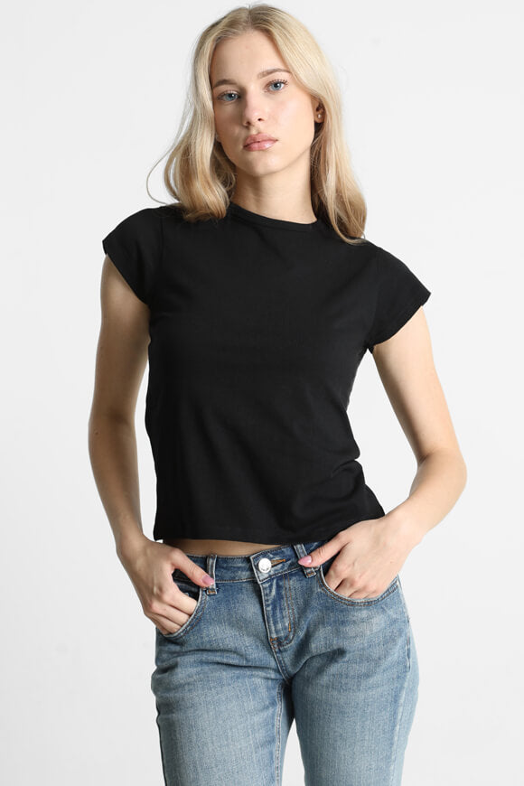 Crop T-Shirt - Schwarz