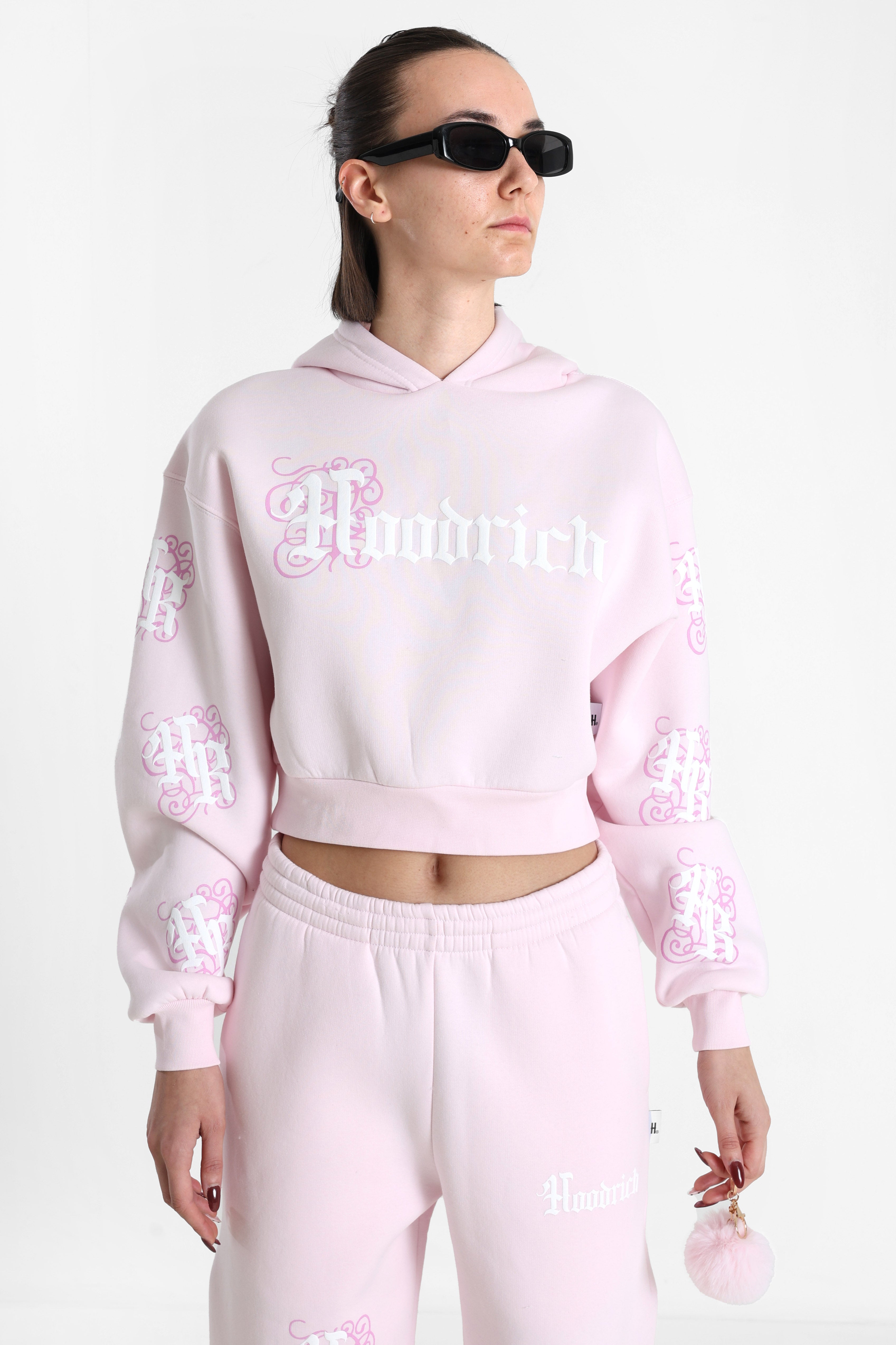 Crop Kapuzensweatshirt - Festival Bloom