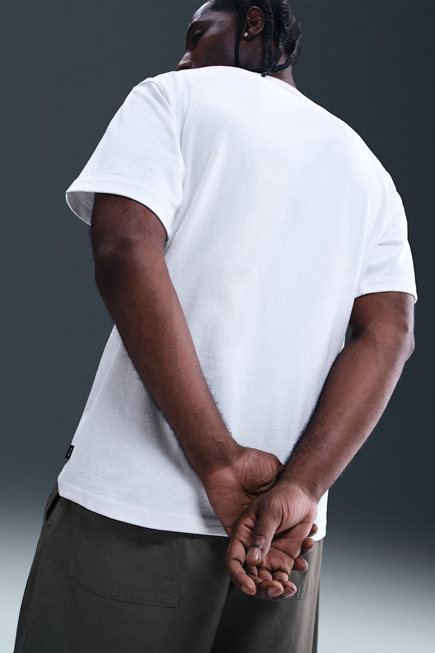 Premium Essentials Oversize T-Shirt - White + Gold