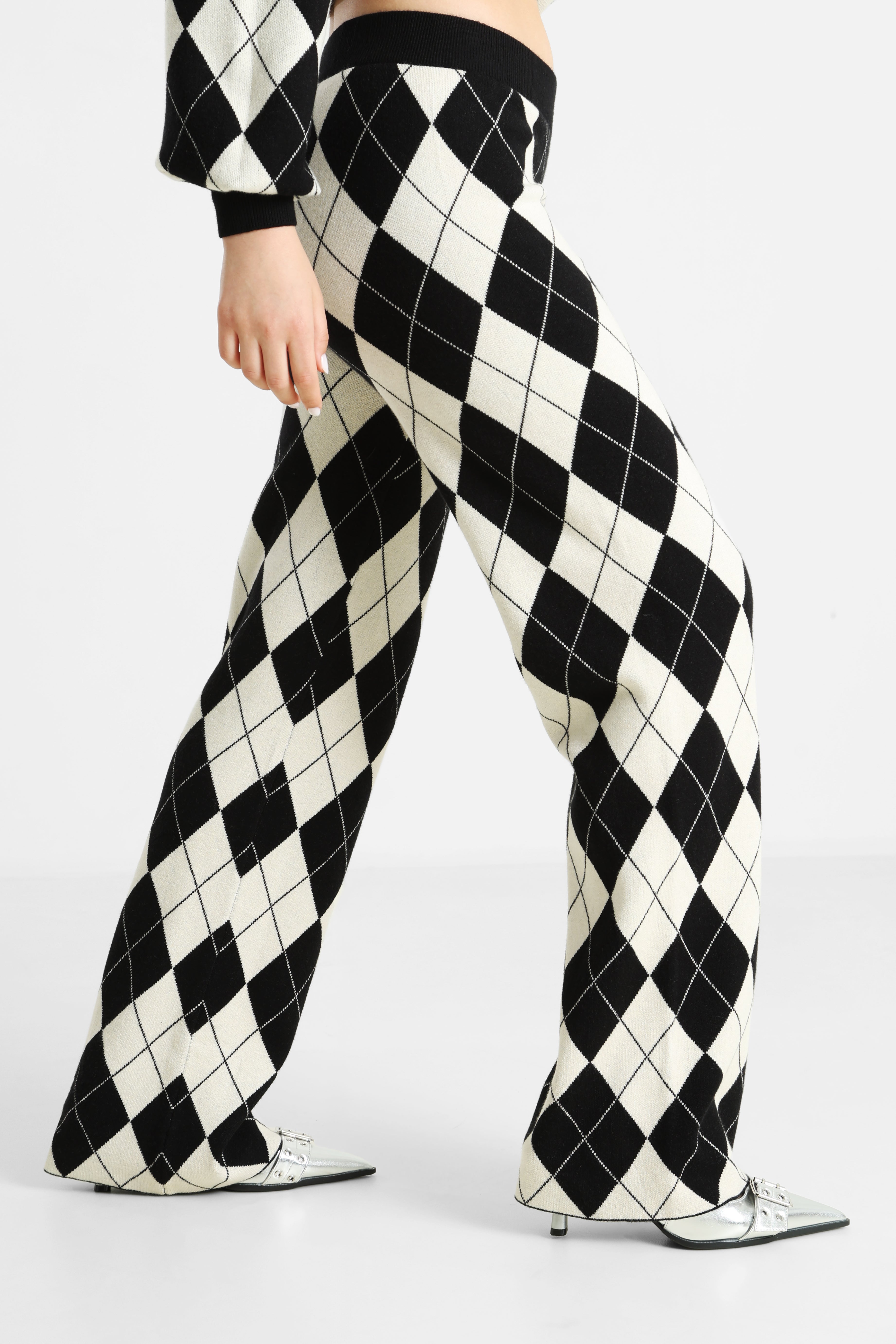 ONLANNY Strickhose - Black + Whitecap