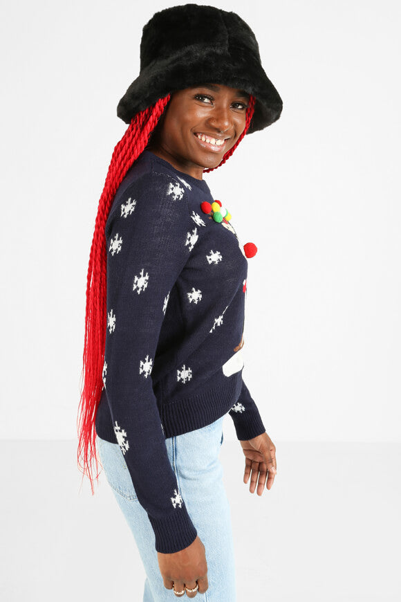 Weihnachtsstrickpullover - Navy Blazer